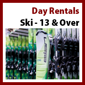 13 & up Ski Rental package