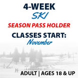 4-Week Ski Program Ages 18+ - Passholder