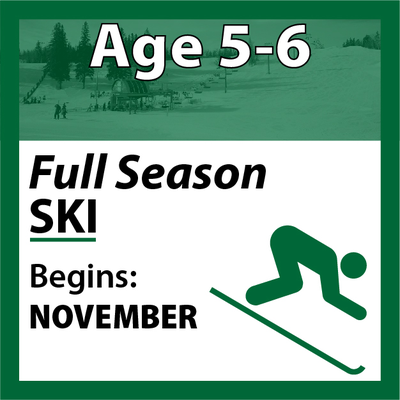 Full Season Ski Program Ages 5-6.