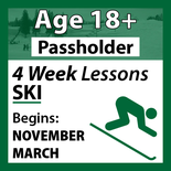 4-Week Ski Program Ages 18+ - Passholder