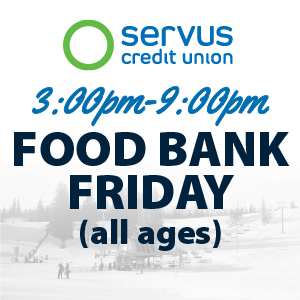Food Bank Friday Lift Ticket -  Due to high demand on parking and rentals these tickets are only sold in person on a first come first serve basis.