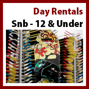 12 & under Snowboard Rental Package