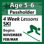 4-Week Ski Programs Ages 5-6 - Passholder
