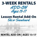 3-Week Lessons Rentals for Ages 13-17